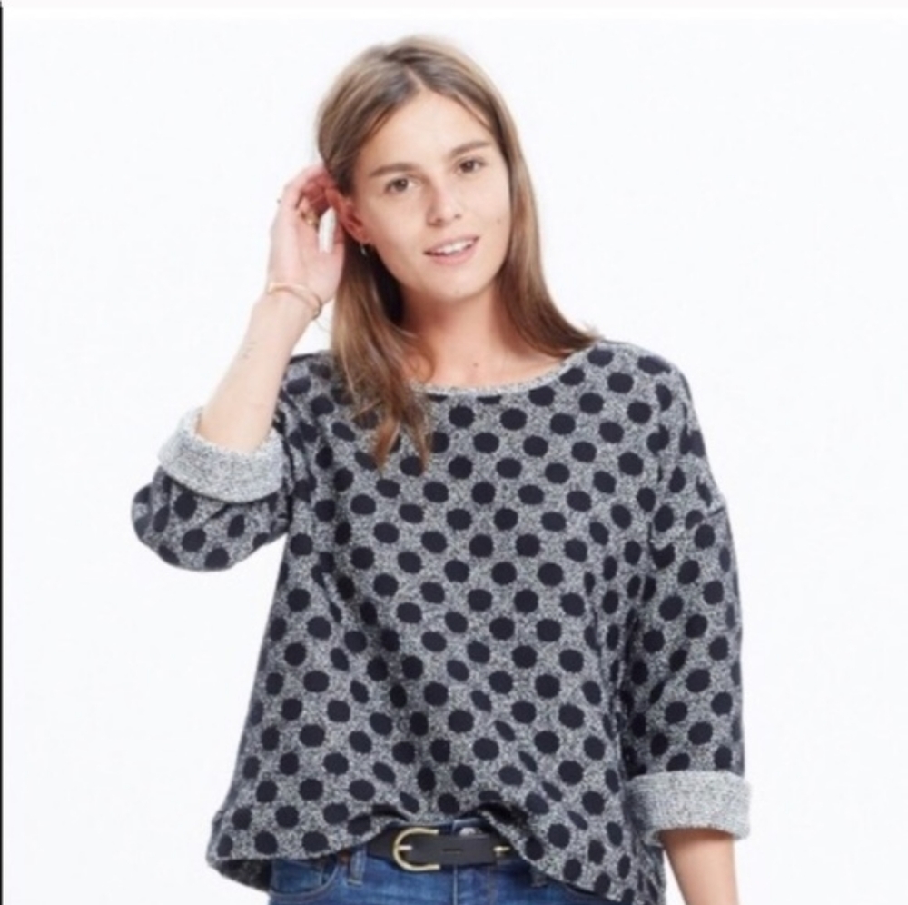 🌞 Madewell | Reversible Marled Dot Top